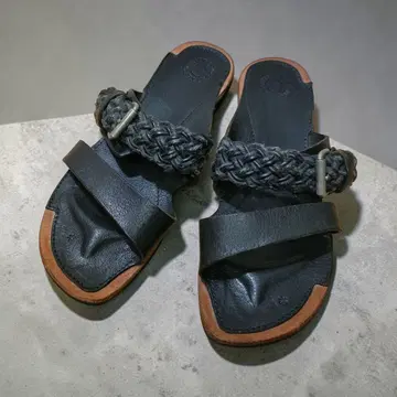BUTTERO 부테로 가죽 샌들 블랙 37 뜨개질 이탈리아제