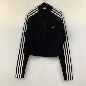 adidas 아디다스 긴팔 풀 집업 겉옷 슬림 짧은 기장 블랙 새상품