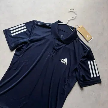 아디다스 반팔 피케 셔츠 AEROREADY 네이비 남성용 XS 여성용 S