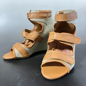 NO NAME 노네임 웨지 샌들 통굽 37 23.5cm 베이지