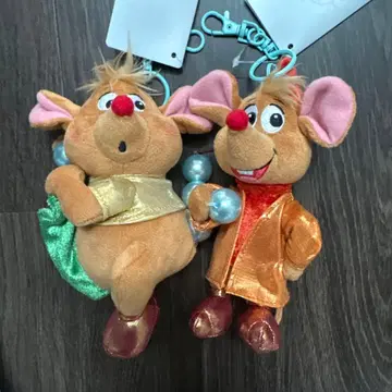 가스 잭 블루 펄 신데렐라 봉제 인형 키링 2세트