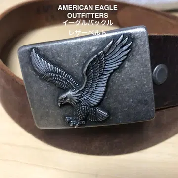 AMERICAN EAGLE 가죽 벨트 이글 버클 전체 길이 106cm