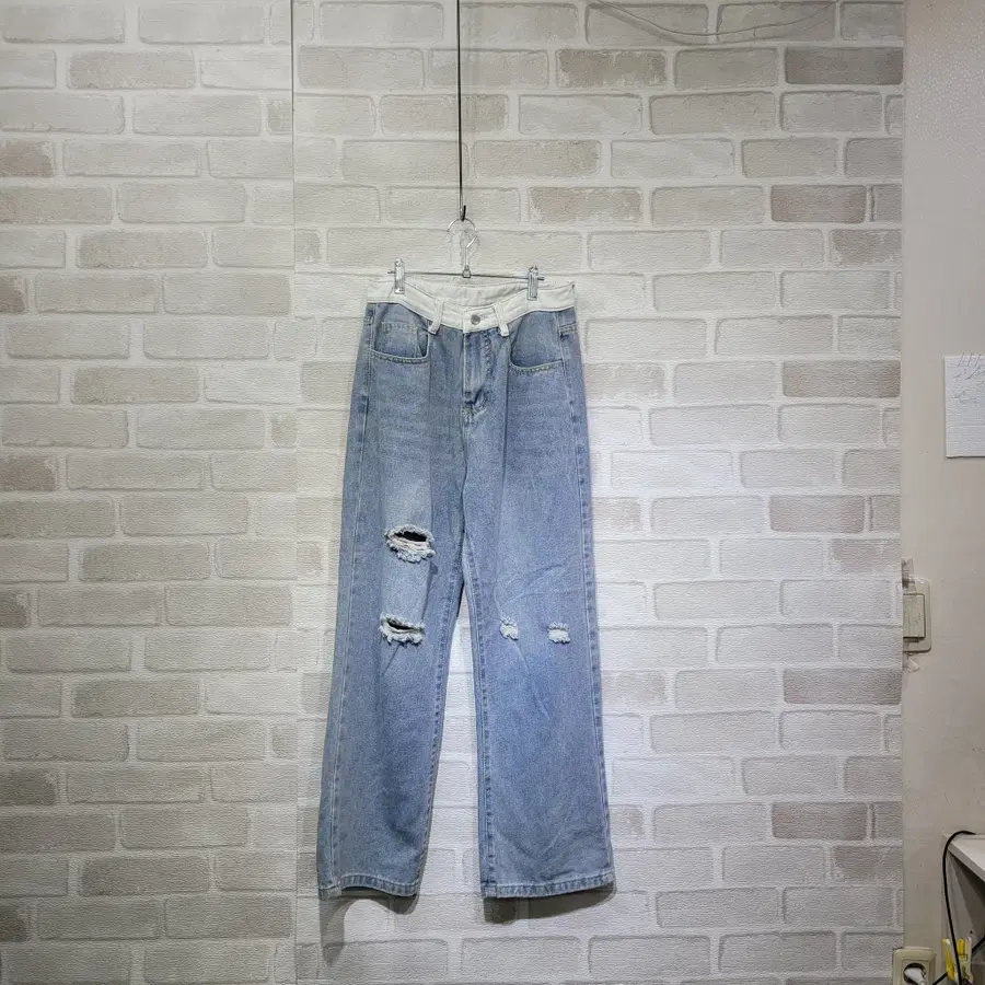 ㅎ1198 찢청 바지 28