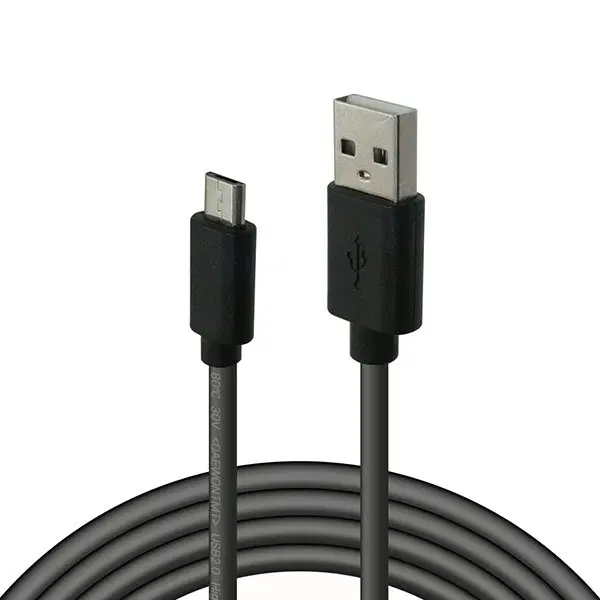 USB A/M-마이크로 5핀 충전/데이터 스마트폰 케이블 블랙 2m