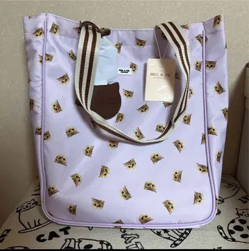 PAUL & JOE ACCESSOIRES 토트백 고양이 패턴 퍼플