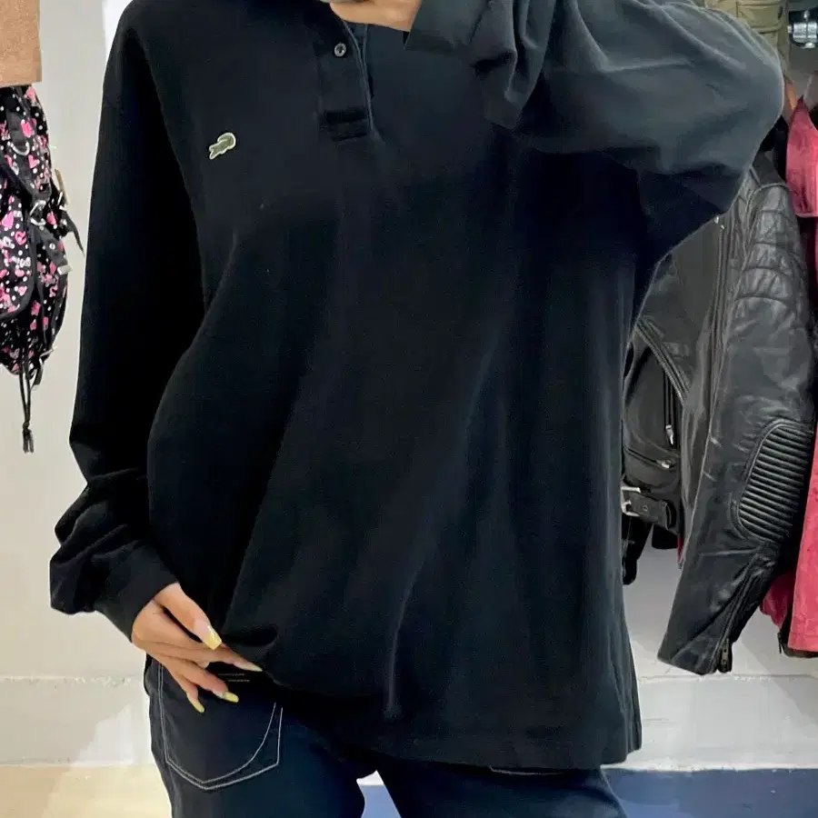 Quiksilver 퀵실버 태리코튼 카라 롱슬리브