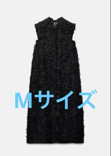 프린지 장식 볼륨 미디 기장 원피스 ZARA