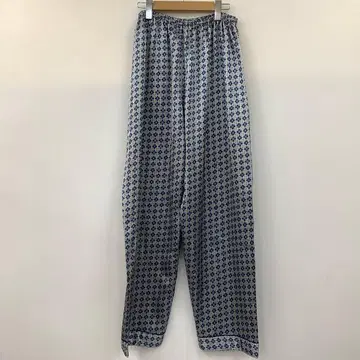 used 구제 의류 실크 팬츠 파자마 팬츠 남성용 올 패턴 블루