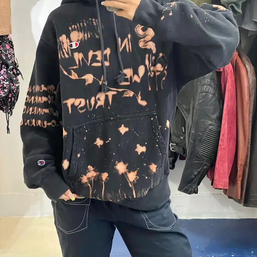 Champion 챔피온 리버스위브 블리치 후드티
