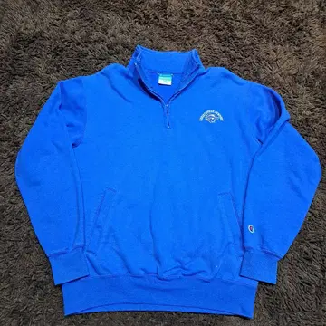 Champion Eco Fleece 하프 지퍼 트레이닝복 M 사이즈 파랑