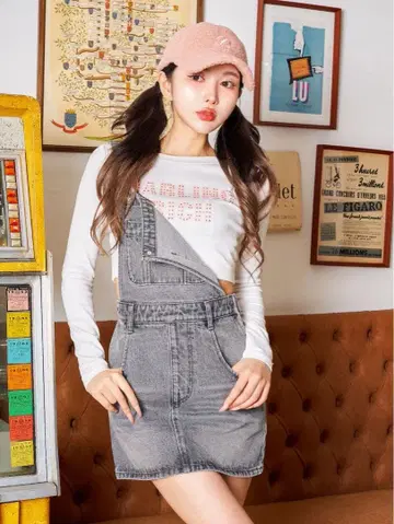 darich 데님 살로펫 미니 스커트