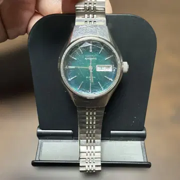 SEIKO 남성용 여성용 손목시계 자동 데이데이트 그린