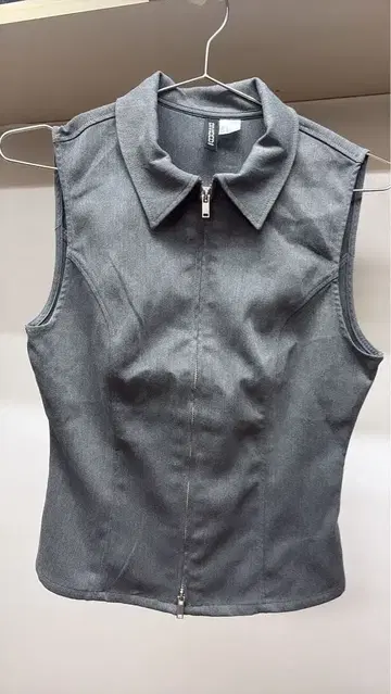 H&M DIVIDED 집업 베스트 그레이