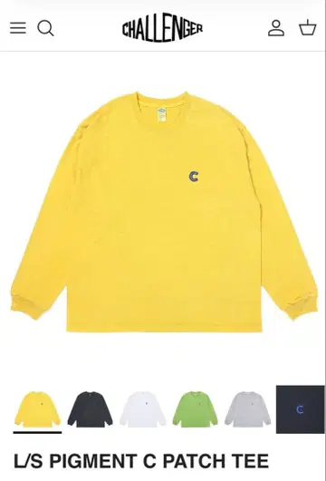 CHALLENGER 챌린저 L/S PIGMENT C PATCH T