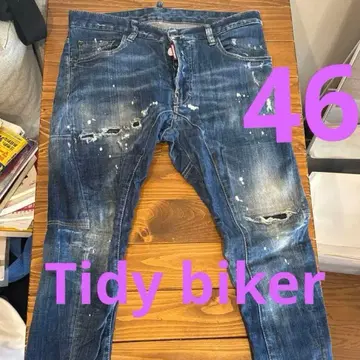DSQUARED2 데미지 가공 데님 팬츠 46 tidy biker