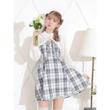 NOEMIE 노에미 아가씨 크롭 블라우스 포함 프릴 미니 원피스