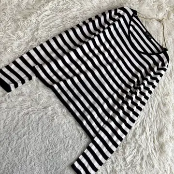 SONIA RYKIEL 보더 카소토 블랙 화이트 40 돌려입기