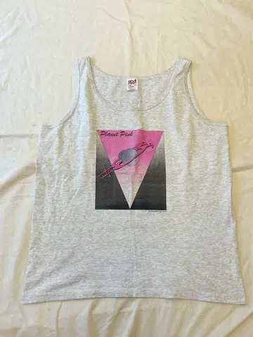 90s USA제 Anvil Planet Pink 탱크탑 XL