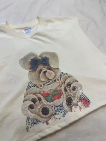 90s Hanes 바디 토끼 슬리브리스 리메이크 T셔츠 USA제