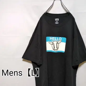 R37 [ US 수입 ] UNIQLO(유니클로) 반팔 T셔츠 [ 남성용 L ] 블랙