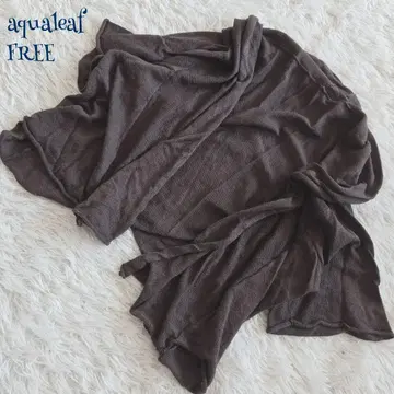 아쿠아 리프 마 혼방 면 혼방 숄카라 크롭 기장 토퍼 가디건 F