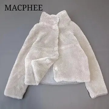 [ MACPHEE ] 맥피 인조 모피 저지 스탠드 카라 자켓