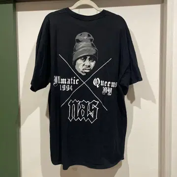 레어 Nas illmatic 1994 Rap Tee Black