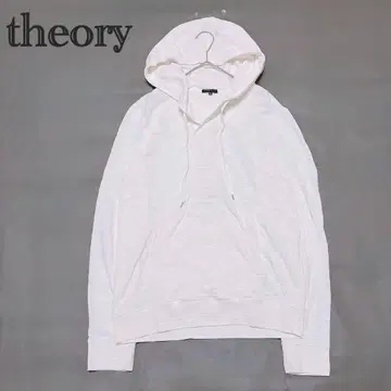 띠어리 Theory 후드 부착 후드티 화이트 코튼 심플 38