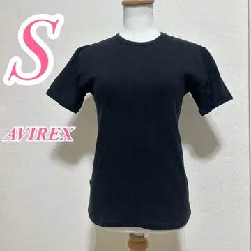 AVIREX 아비렉스 블랙 반팔 리브 캐주얼