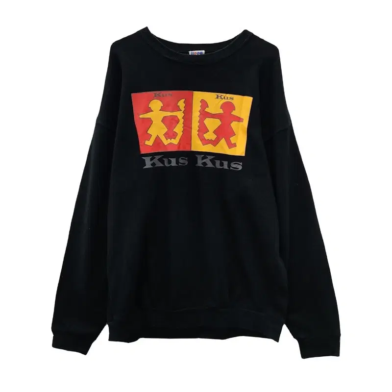 90S 올드스쿨 Kus Kus 크루넥 풀오버 스웻셔츠 슬리브 F