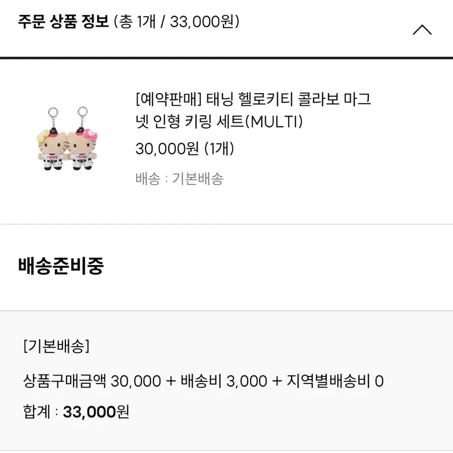 Lg트윈스 태닝키티 인형키링