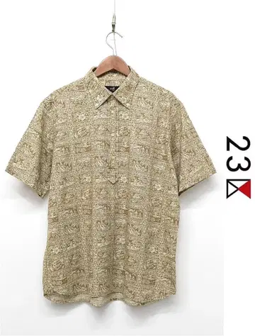 D625/새상품급 23구 HOMME 반팔 셔츠 풀오버 린넨 혼방 50