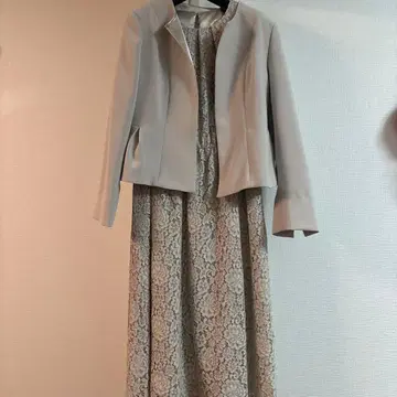 INFINE 노카라 자켓 & 레이스 원피스 셋업