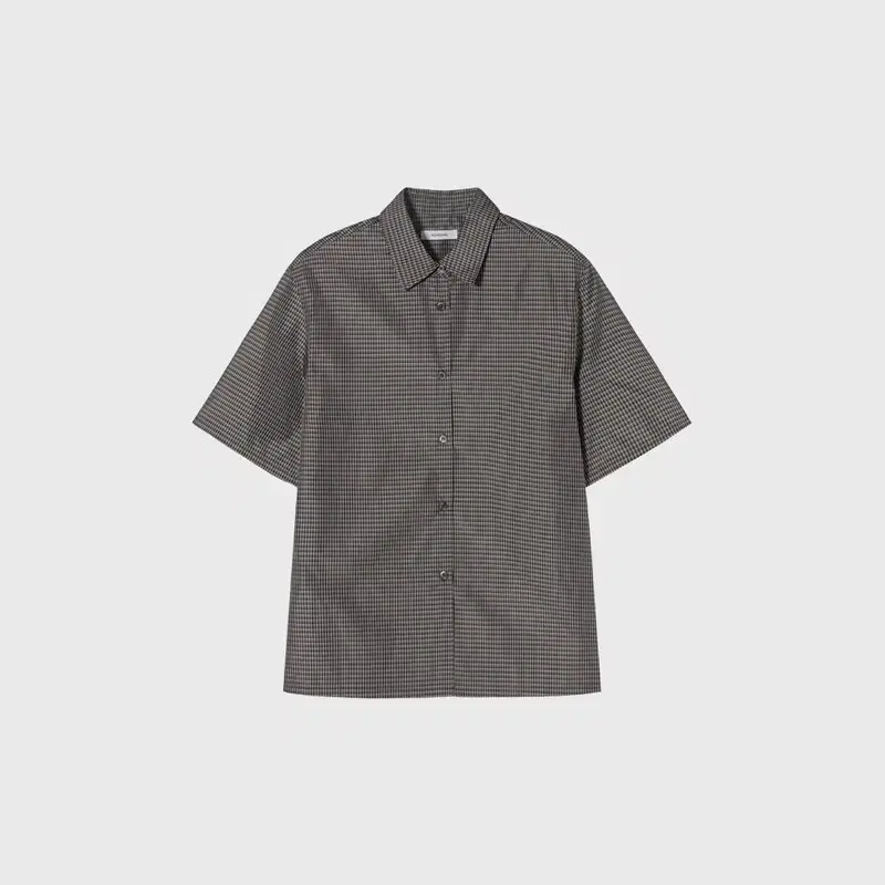 모노하 Gingham check short sleeve shirt