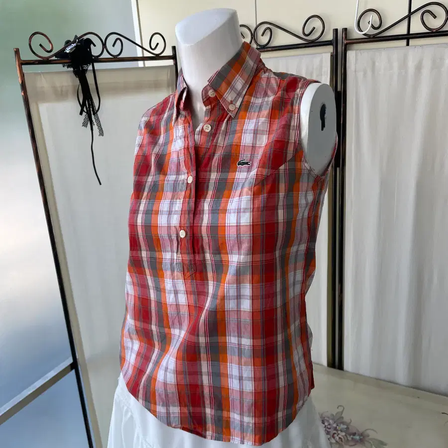Lacoste mori check sleeveless