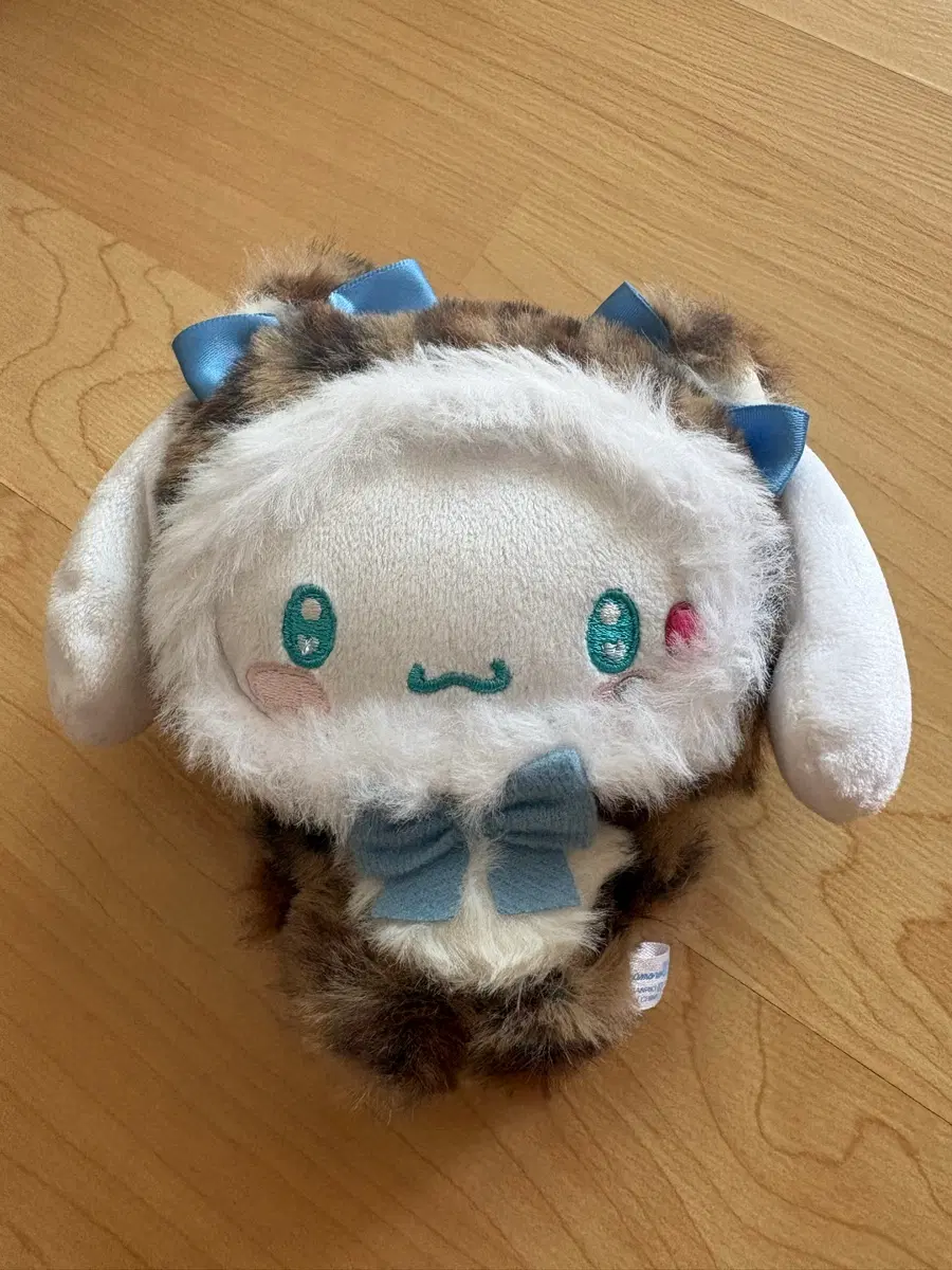 산리오 시나모롤 호피 인형 마스코트 파우치 키링 갸루
