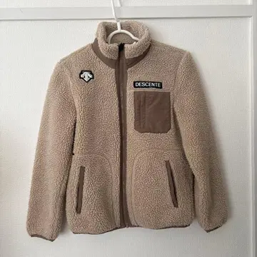 DESCENTE 플리스 자켓 보아 베이지 여성용 사이즈 XS