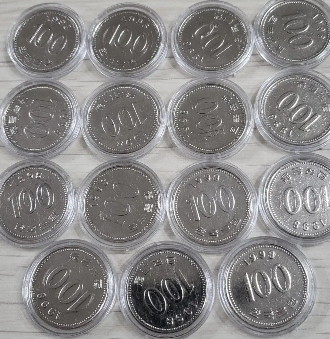 1998년 특년도 100원 동전 10개 (극미)