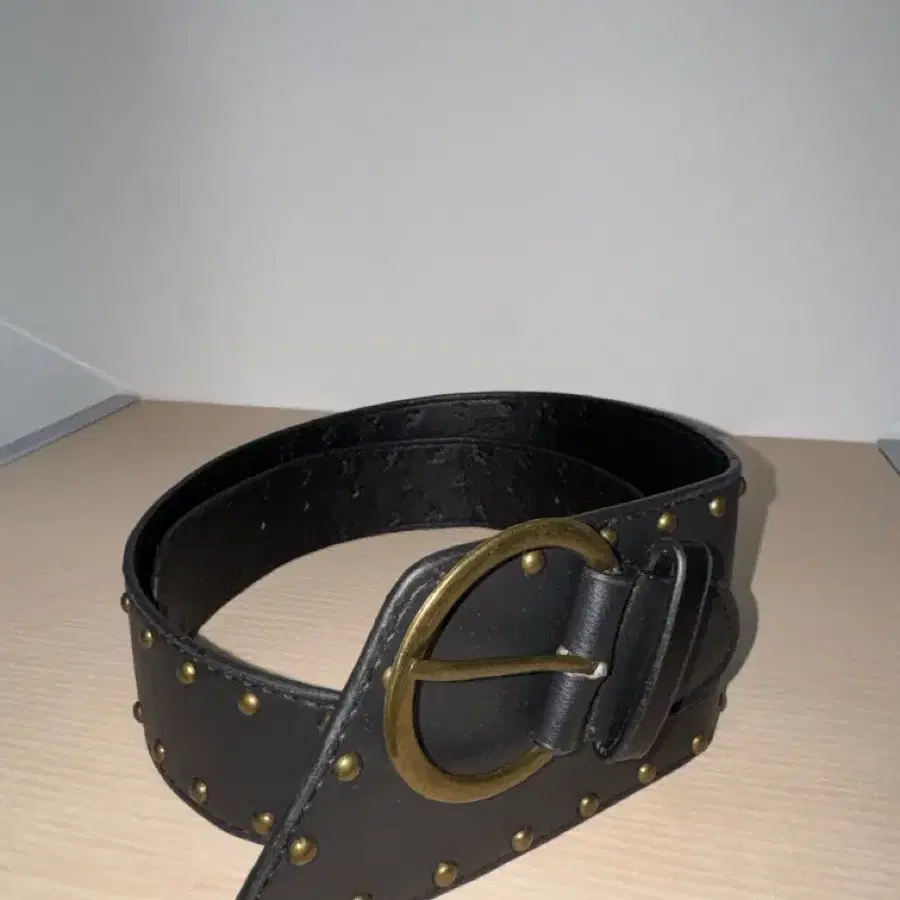 보헤미안 이집트 와이드 스터드 레더 버클 y2k 벨트