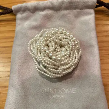 VENDOME 진주풍 로즈 브로치