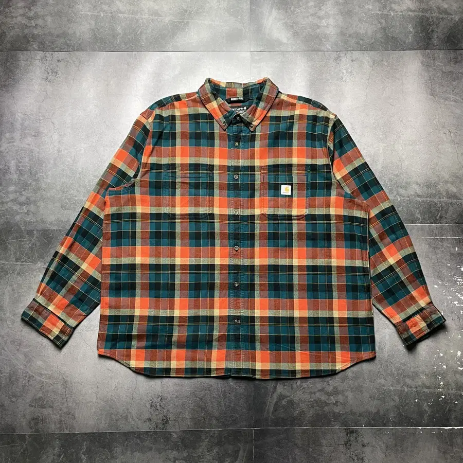 CARHARTT 칼하트 체스트포켓 체크 워크셔츠 A01451