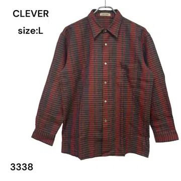 CLEVER 클레버 셔츠 긴팔 상의 체크 L 사이즈