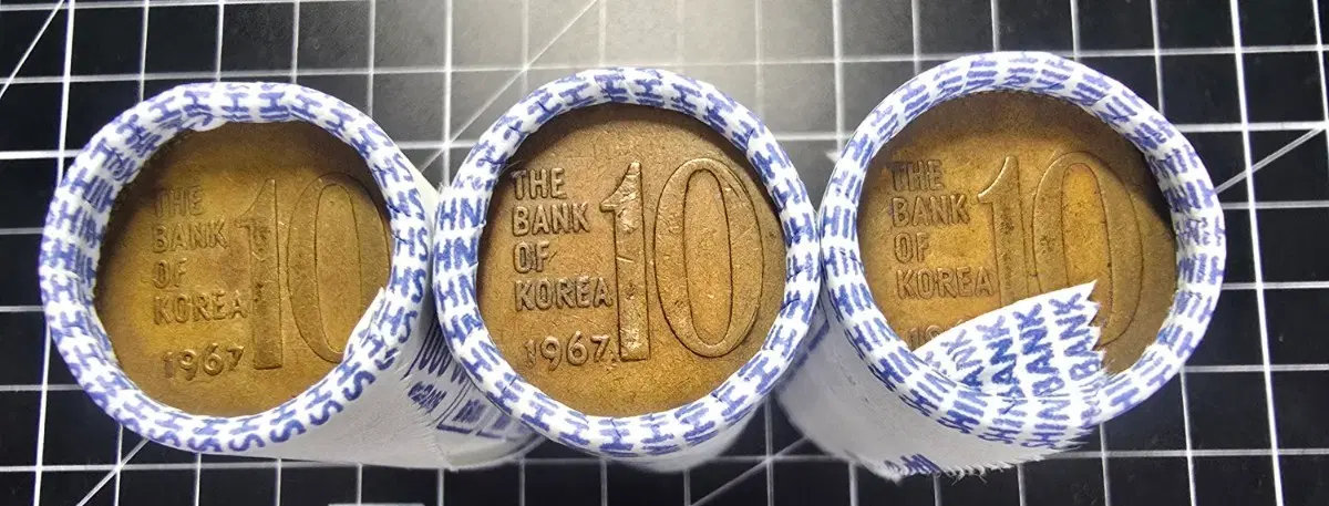 1967년 10원 동전 150개 3롤