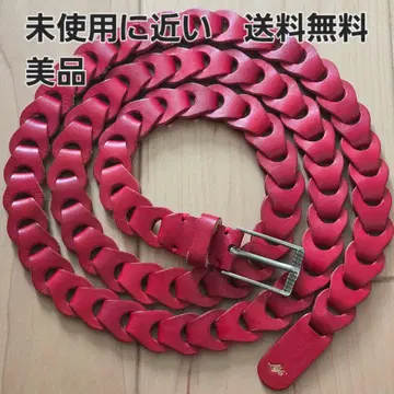 Llife LEATHER CHAIN BELT 빨간색 레드 Red