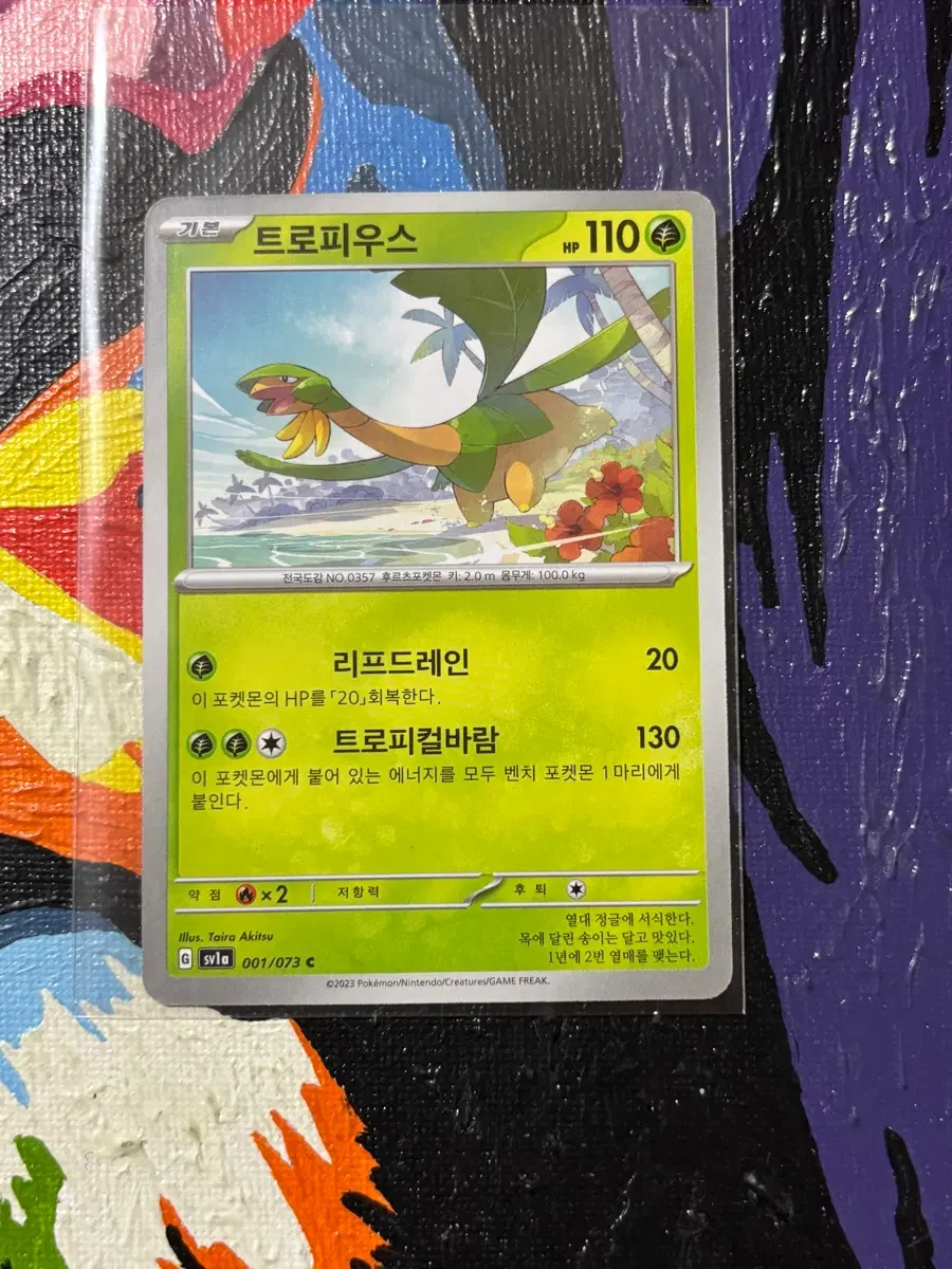 포켓몬스터 트로피우스sv1a 포켓몬 카드 인테리어 소품 꾸미기용 포장용