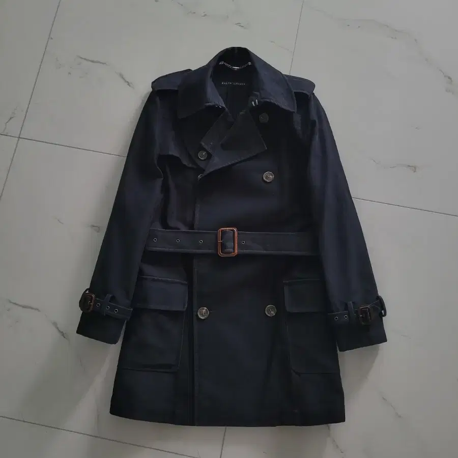 RALPH LAUREN 랄프로렌 빈티지 페이디드 더블 트랜치 코트