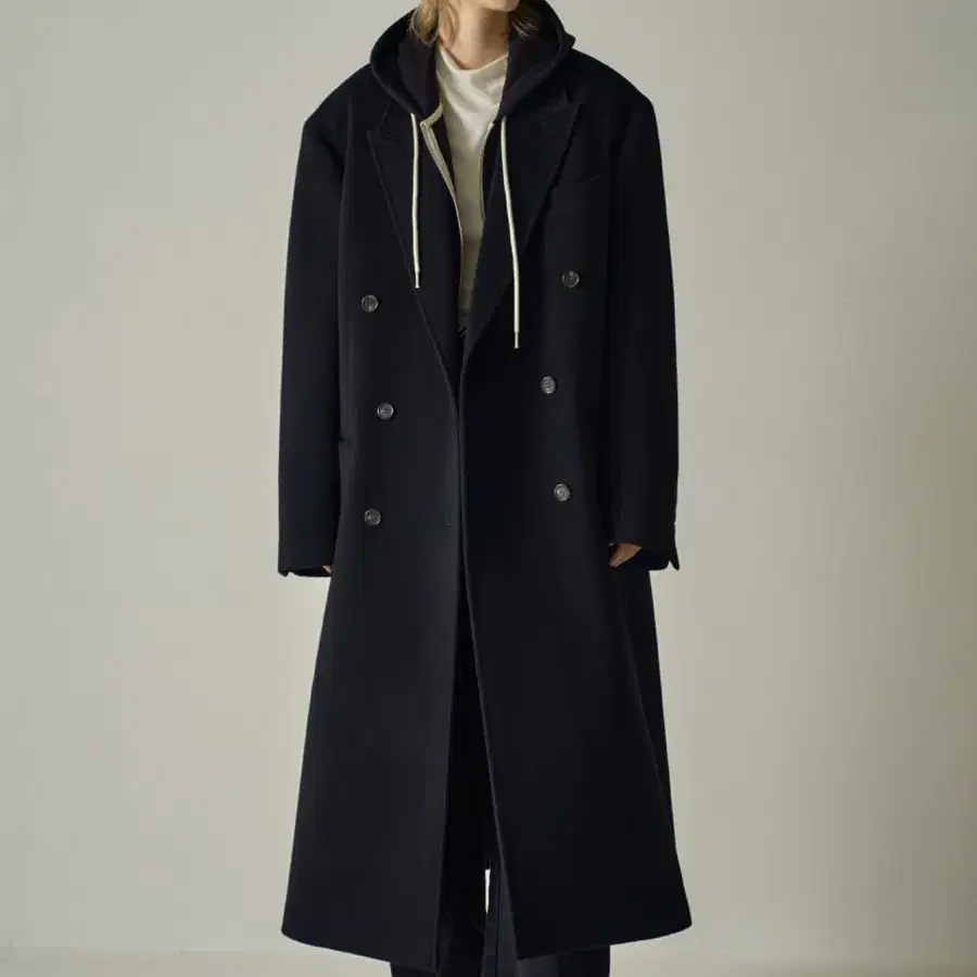 파사드패턴 캐시미어 더블코트_Black xs