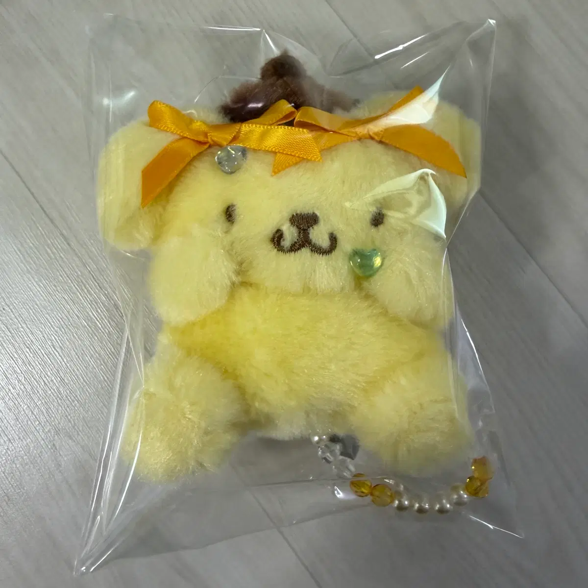 산리오 리본코어 폼폼푸린 약 9cm 인형 키링