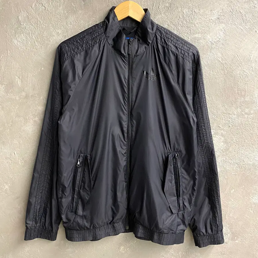 [L] Adidas OG 아디다스 3스트라이프 블랙 윈드자켓