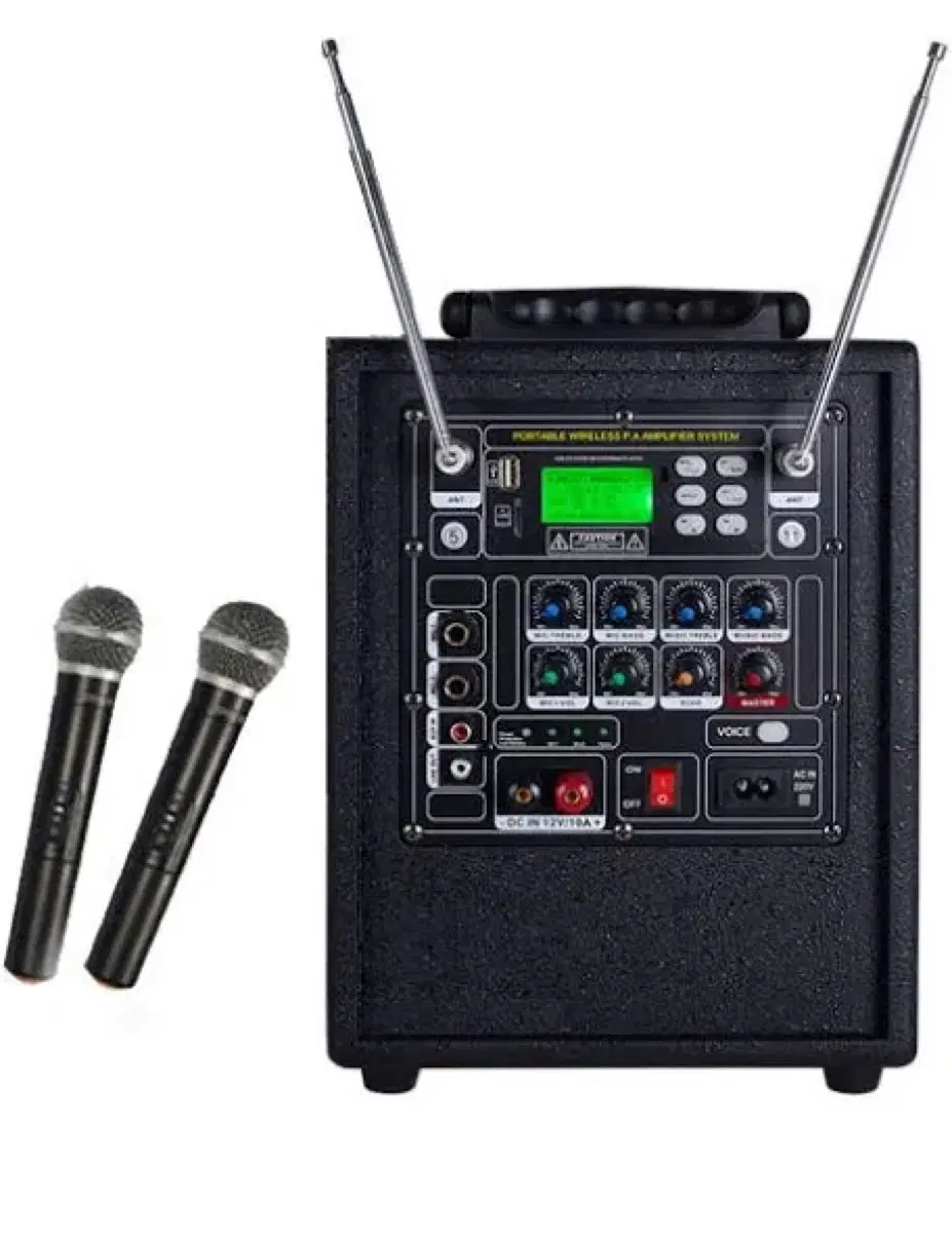 카날스 EG-153 무선 충전식 블루투스 앰프 (무선 핸드마이크 2개)